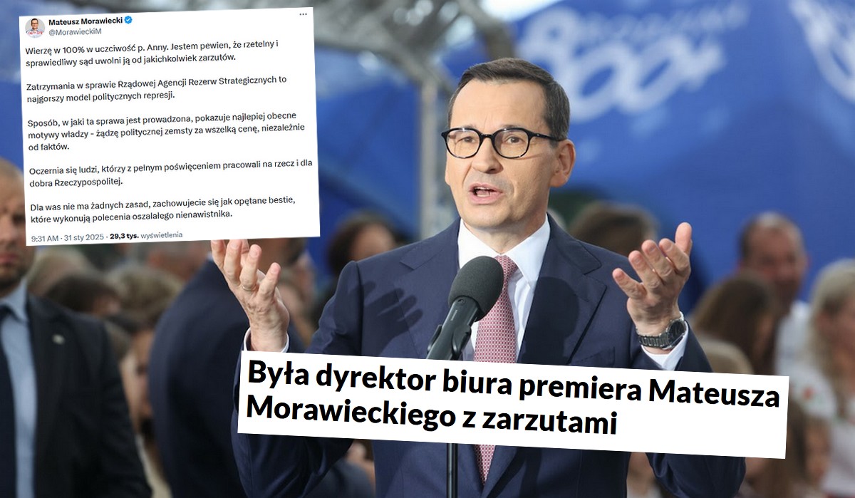 Morawiecki o zatrzymaniu byłej szefowej jego biura: "wierzę w 100% w uczciwość p. Anny"