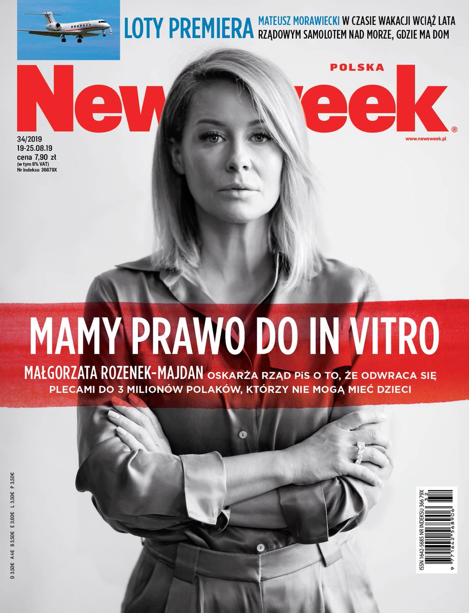 Małgorzata Rozenek-Majdan na okładce Newsweeka: mamy prawo do in vitro