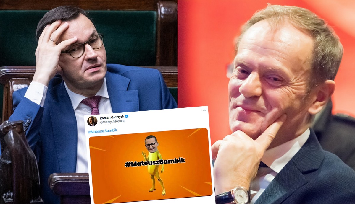 "Mateusz, ale z ciebie bambik"- Donald Tusk frymuśnie ciśnie premierowi