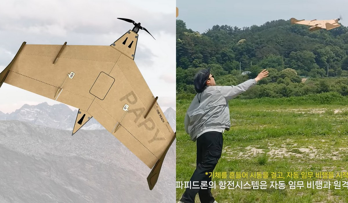 Koreańczycy opracowali drona z tektury: niezwykle lekki i tani, pozwala na przenoszenie granatów
