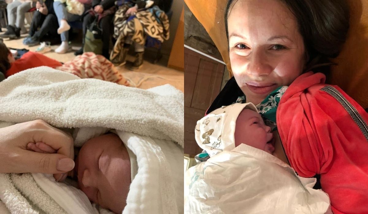 Dziewczynka Mia urodziła się w schronie podczas bombardowania Kijowa