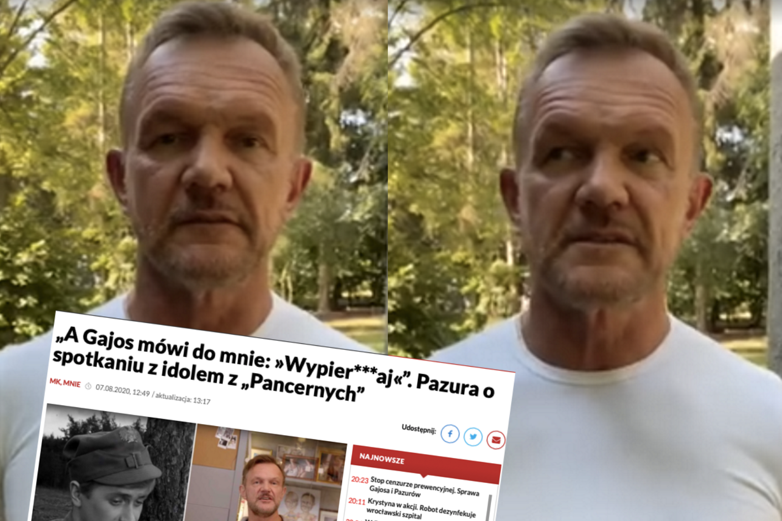 Pazura komentuje materiał TVP o nim i Gajosie: to niegodziwa manipulacja
