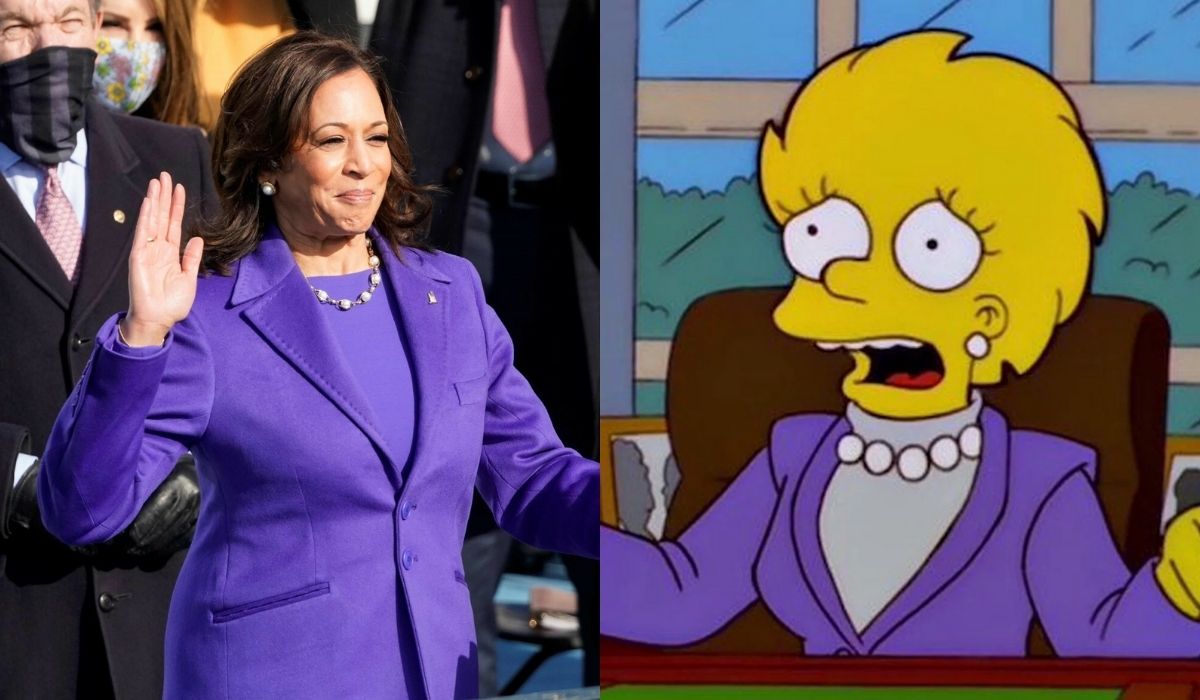 Kamala Harris ubrała się jak Lisa z Simpsonów, właściwie nie wiadomo, czy specjalnie