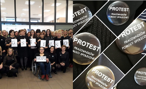 Czarny protest pracowników pomocy społecznej. Walczą o podwyżki