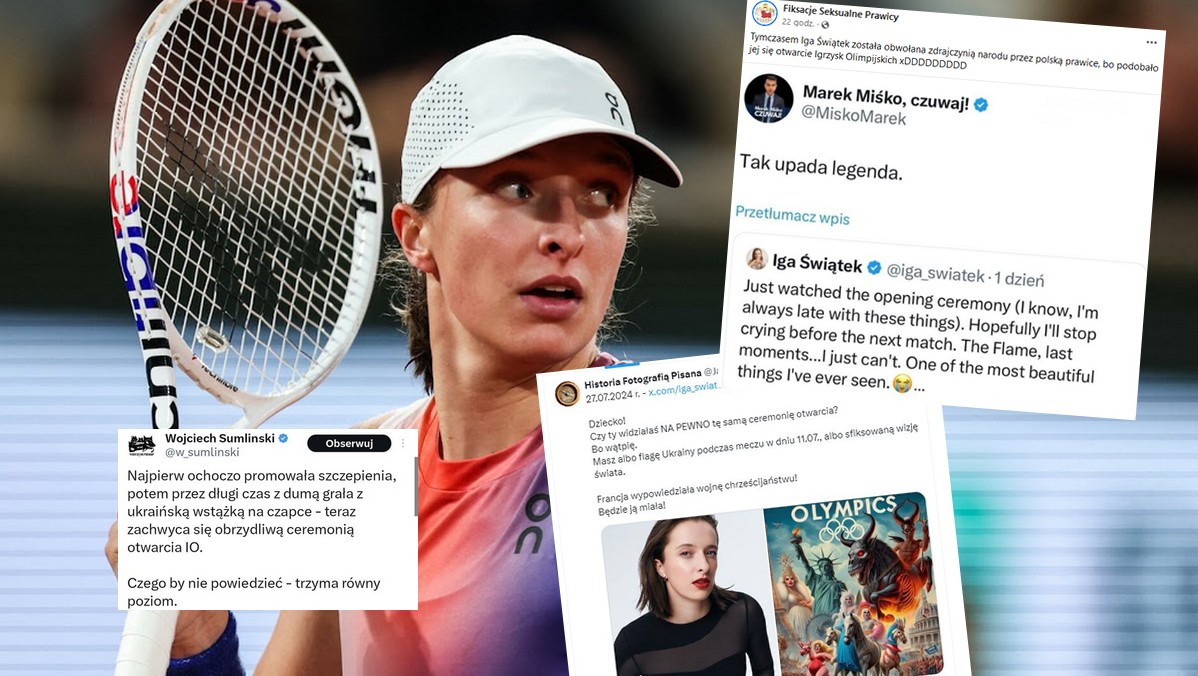 Iga Świątek zmaga się z falą krytyki, bo jej otwarcie igrzysk się akurat podobało
