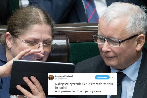 Życzenia Pawłowicz dla Kaczyńskiego: w prezencie obiecuję poprawę