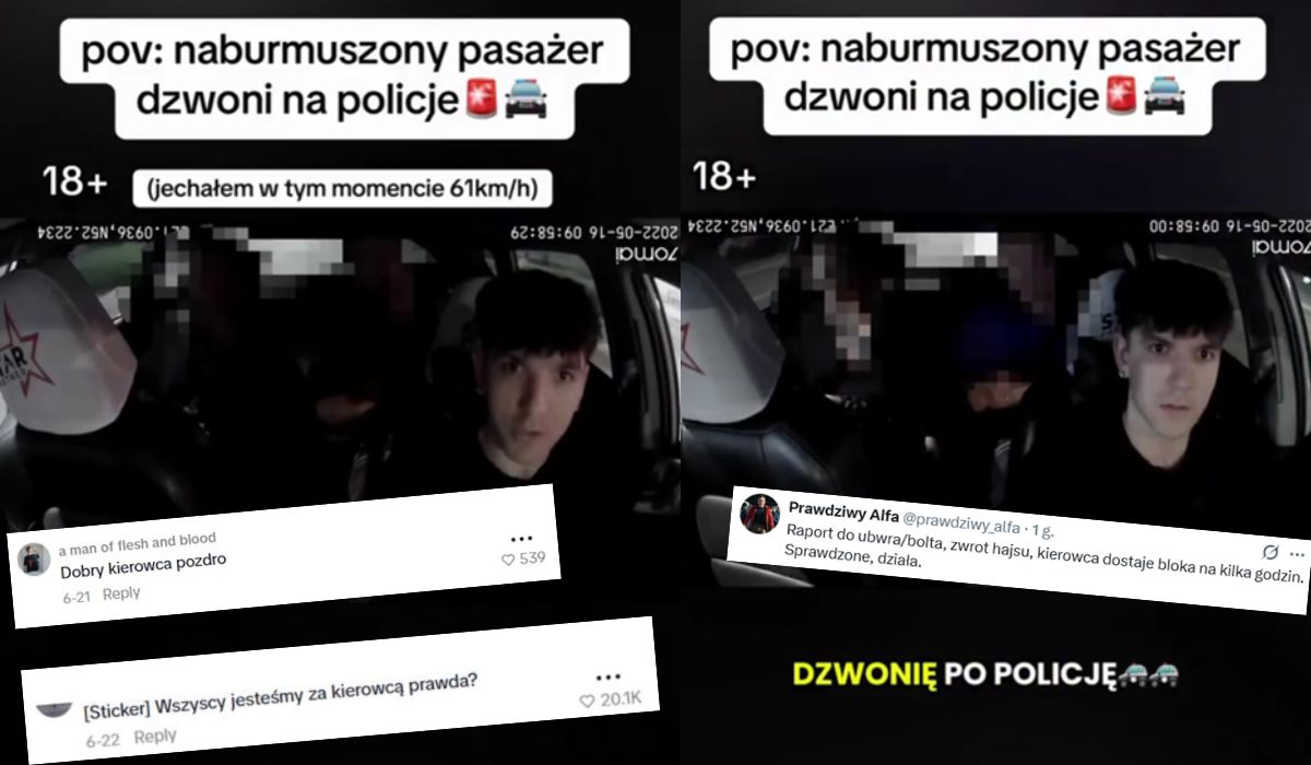 Taksówkarz-streamer nagrał jak zbluzgał klienta domagającego się jazdy zgodnej z przepisami