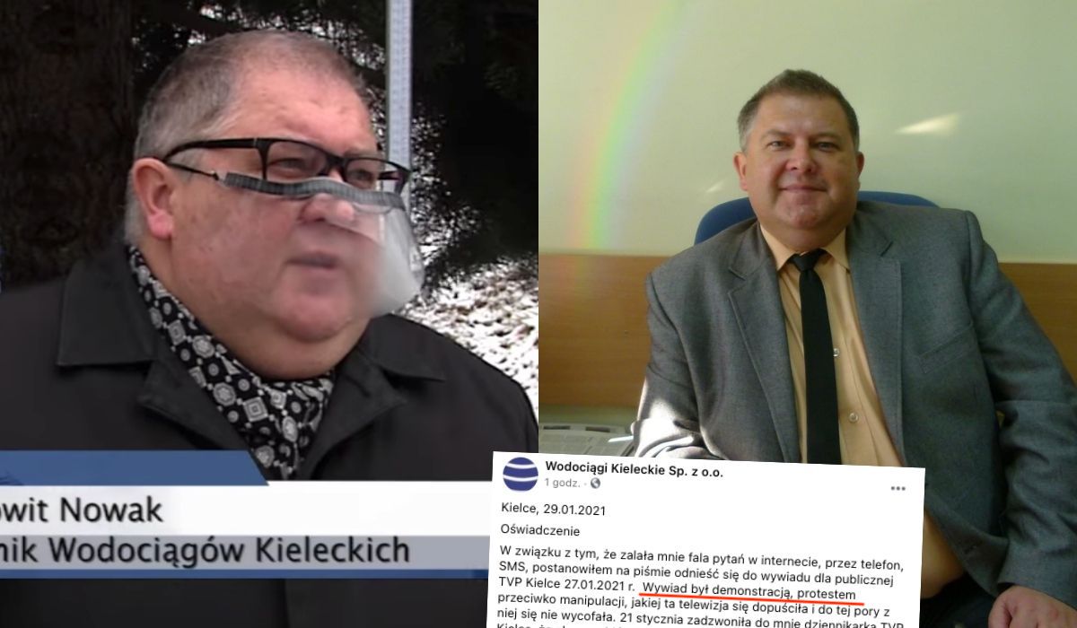 Słynny kielecki rzecznik wodociągów tłumaczy, że tylko trollował TVP