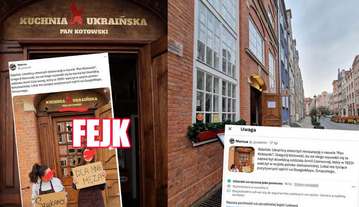 Gdańsk: ktoś chciał zaszkodzić ukraińskiej restauracji, ale niechcący ją rozreklamował