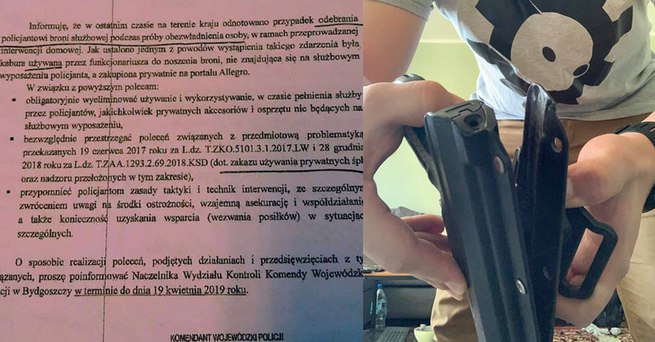 Komendant: "nie używać prywatnego wyposażenia". Policjanci: a jakiego mamy używać?