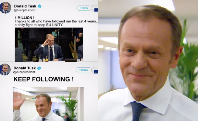 Donald Tusk cieszy się z miliona obserwatorów na Twitterze:tusk: