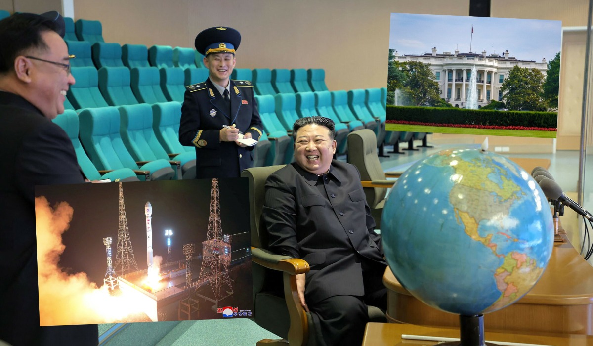 Kim Dzong Un podjarany swoim satelitą szpiegowskim ogląda sobie Biały Dom 