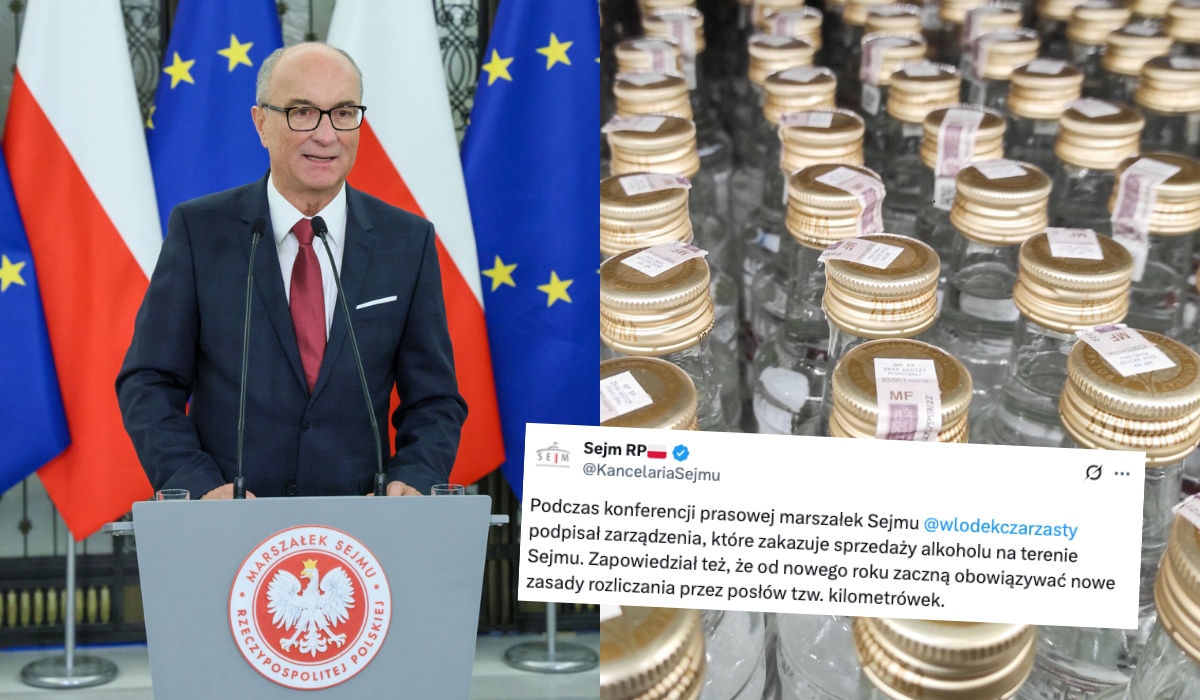 Nowy marszałek zakazuje sprzedaży alkoholu w Sejmie, ale od przyszłego tygodnia, żeby posłowie zdążyli opróżnić zapasy
