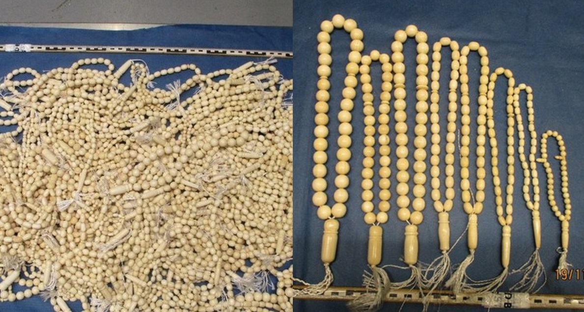 Niemcy: udaremniono przemyt 200 sznurów modlitewnych z kości słoniowej