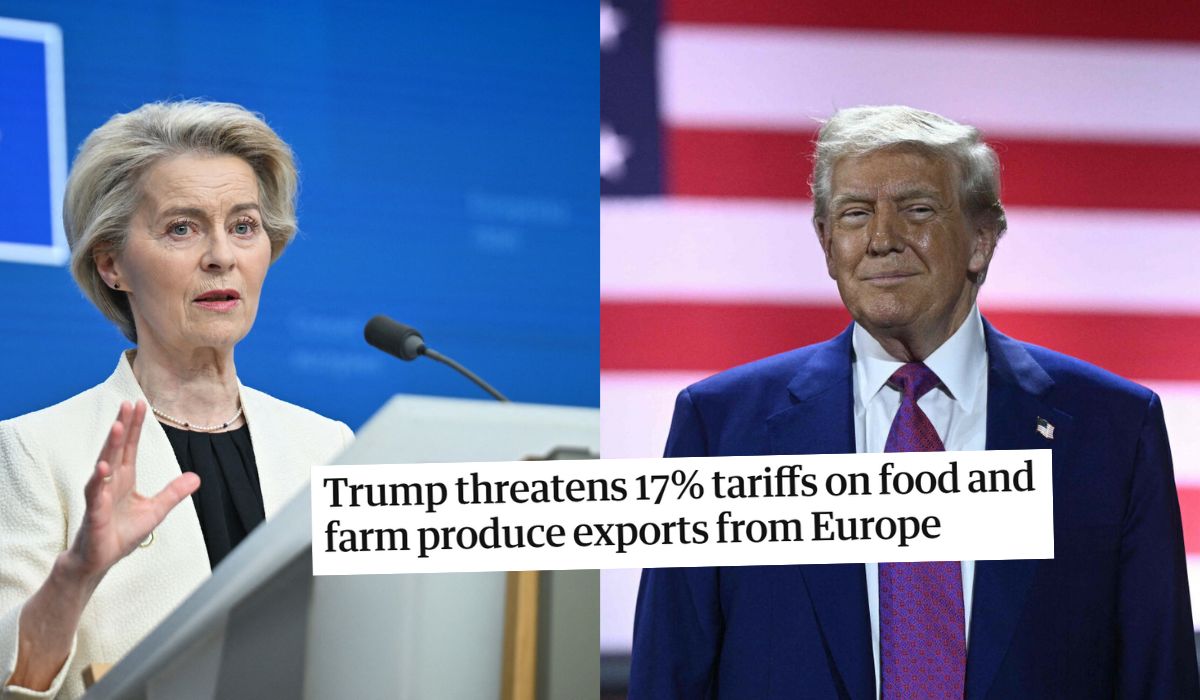 Trump znowu chce przyłożyć cła na produkty z Europy, tym razem 17% na żywność i płody rolne
