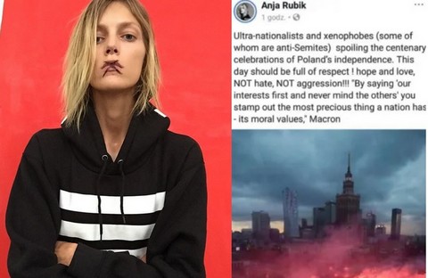 Anja Rubik o 100-leciu niepodległości: "Ultra-nacjonaliści i ksenofobowie psują to święto"