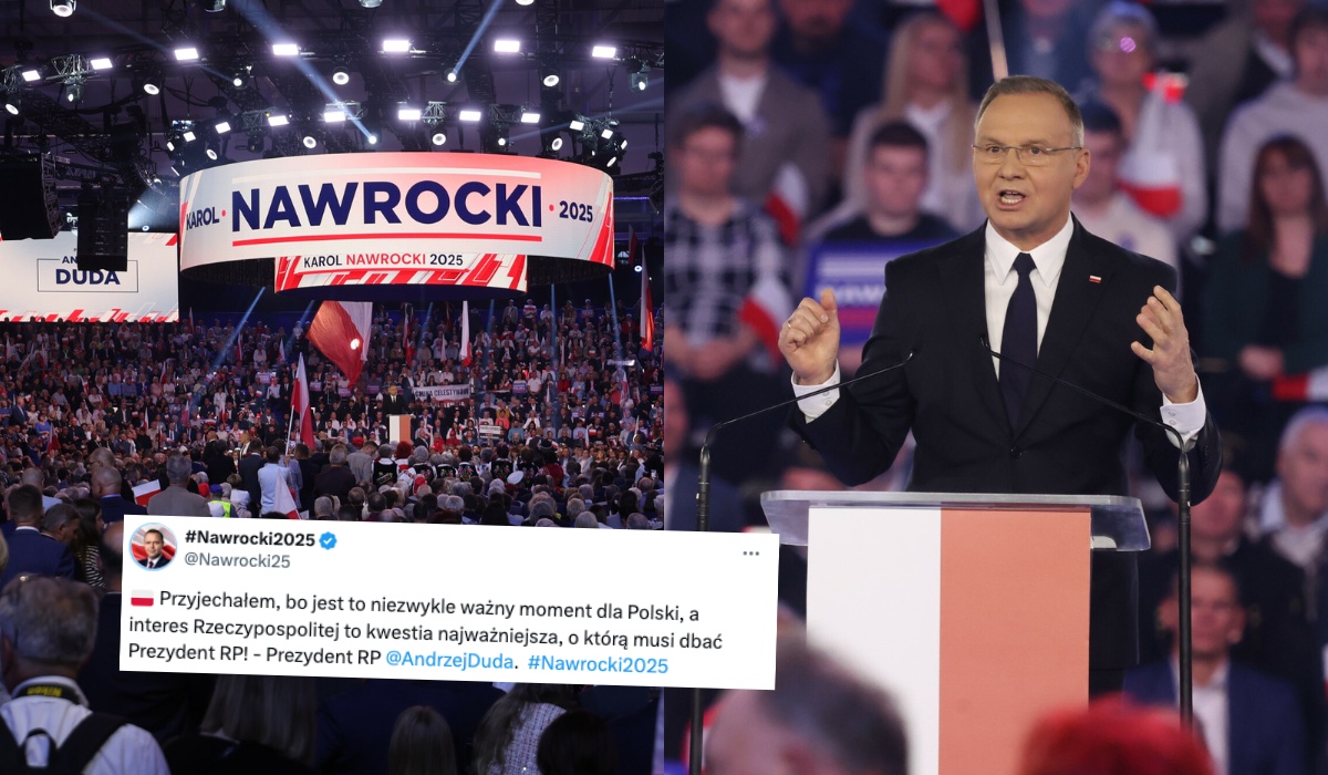 Prezydent niespodziewanie wpadł na konwencję Karola Nawrockiego, żeby namaścić go na swojego następcę
