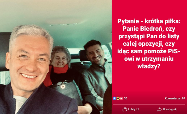 Przewodniczący KOD: Biedroń albo z opozycją, albo wzmocni PiS