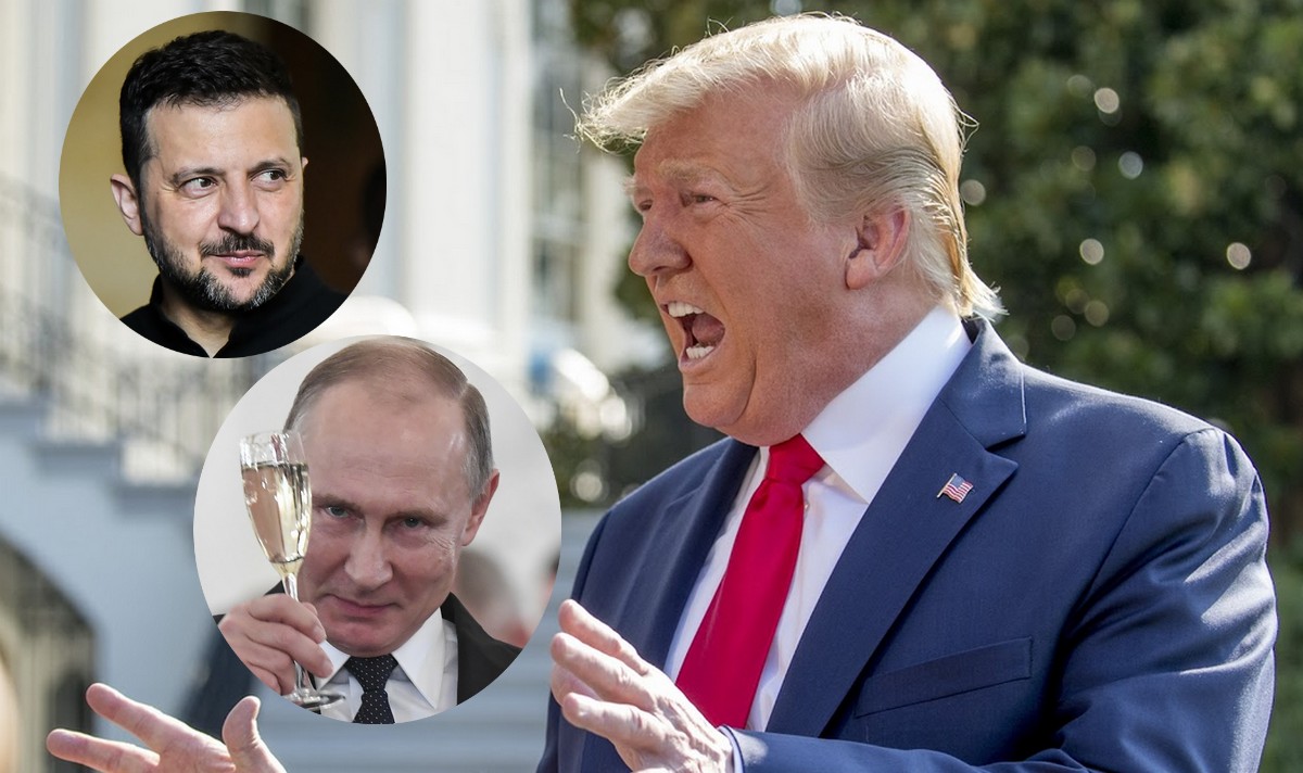 Trump krytykuje dozbrajanie Ukrainy, zapowiada, że po wygranej każe Zełenskiemu i Putinowi skończyć wojnę