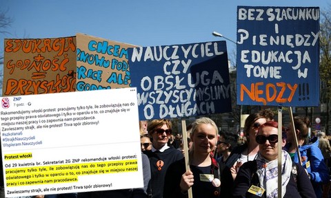 ZNP poleca nauczycielom rozpoczęcie strajku włoskiego