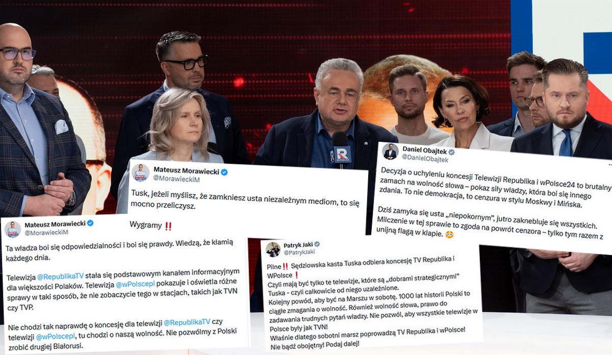 Prawica zarzuca władzy zamach na wolność słowa, po tym jak uchylono decyzję ws. koncesji dla Telewizji Republika i wPolsce24