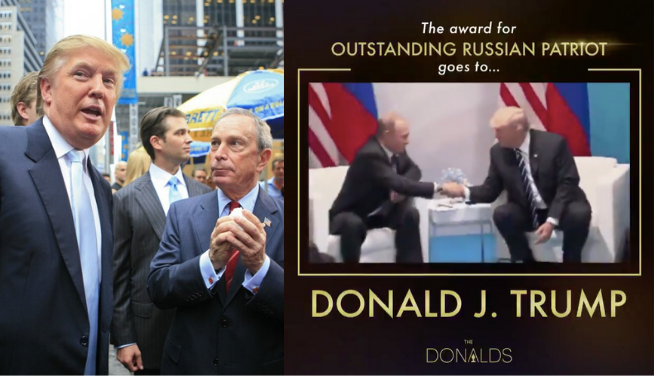 Bloomberg trolluje Trumpa, jego sztab podczas Oscarów przyznawał Donaldy