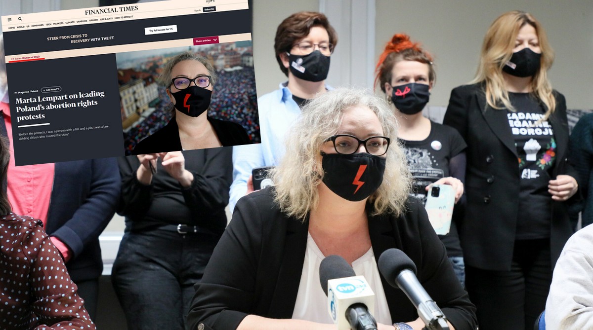 Financial Times uznał Martę Lempart za jedną z najbardziej wpływowych kobiet 2020 roku