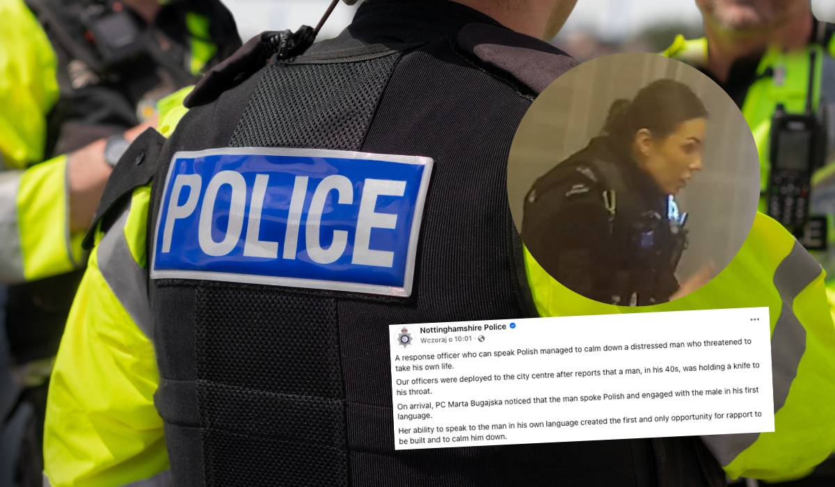 UK: polska policjantka stała się lokalną bohaterką po tym jak uratowała życie mężczyźnie w kryzysie