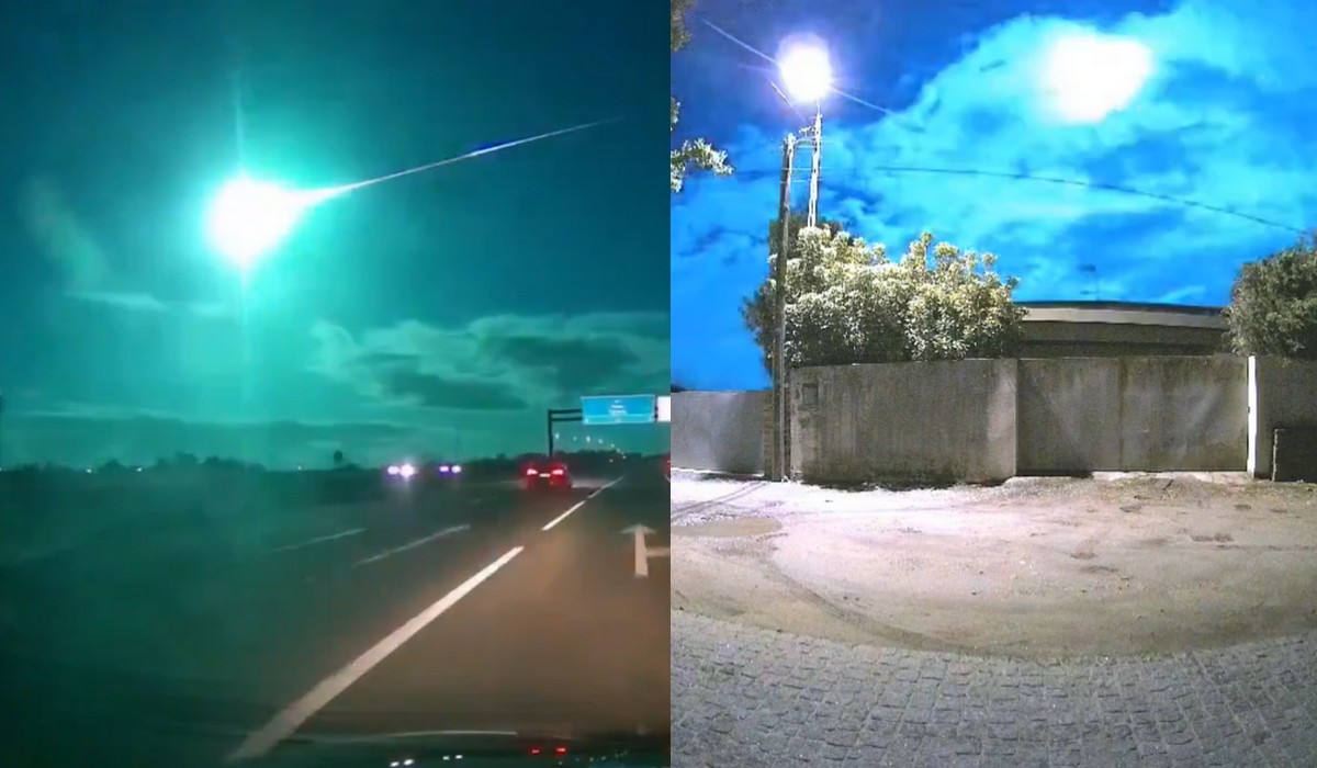 Portugalia: nad krajem przeleciał meteor i na moment rozświetlił niebo na niebiesko