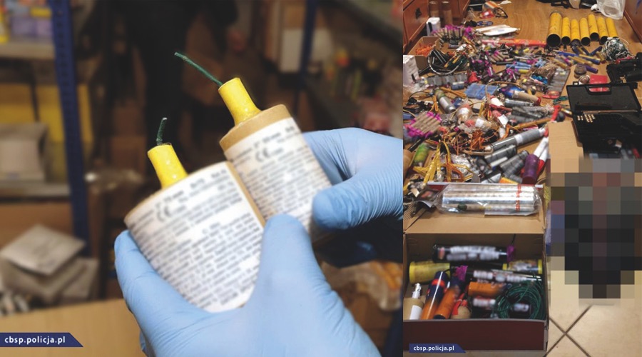 Akcja CBŚP: zabezpieczono 13 tysięcy nielegalnych petard i zestawów pirotechnicznych
