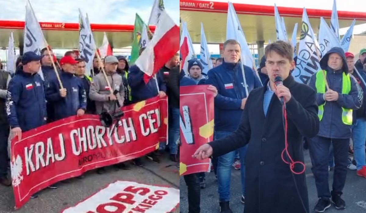 Włocławek: Agrounia protestuje przeciwko cenom nawozów. "To zabijanie polskiego rolnictwa"