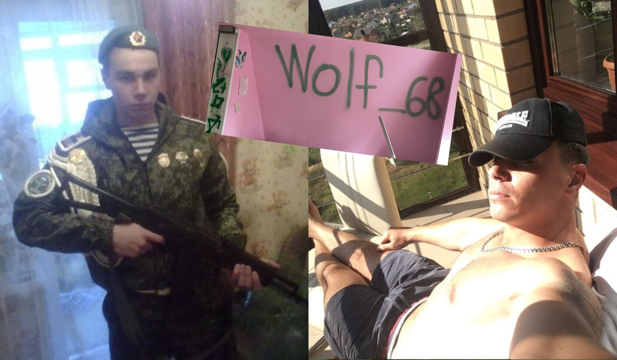 Rosyjski żołnierz wysprejował w splądrowanym domu nazwę swojego profilu na Instagramie