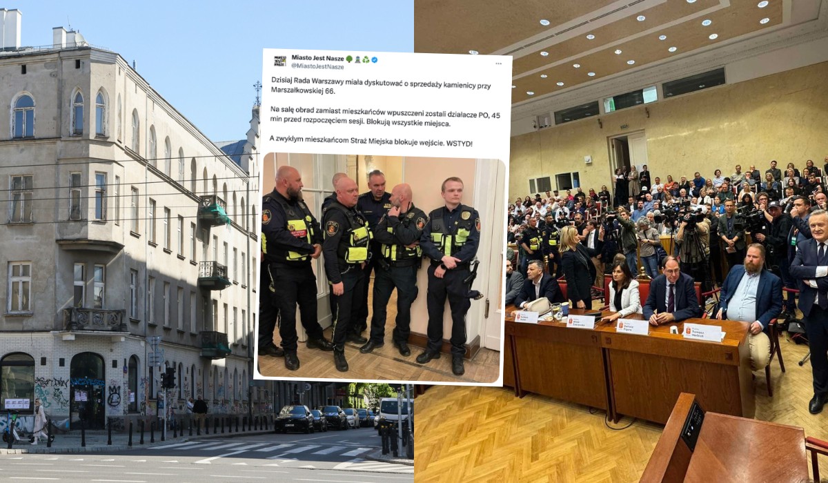 Warszawa: działacze KO zajęli miejsca ludziom, żeby zablokować dyskusję nad sprzedażą kamienicy