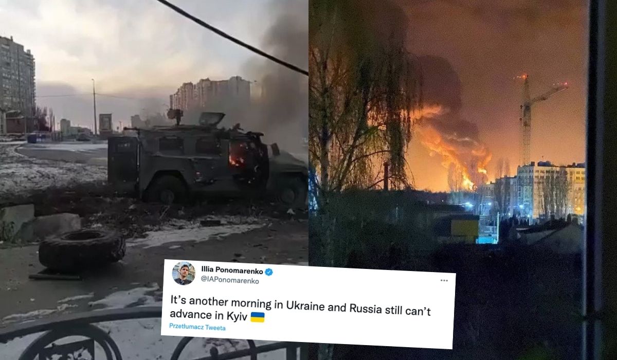 Kijów przetrwał kolejną noc, rosyjskie wojska weszły do Charkowa