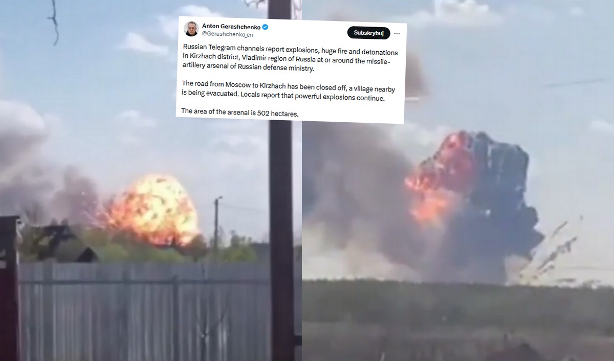 Pod Moskwą doszło do tajemniczego wybuchu składu amunicji, powodem miała być nieostrożność