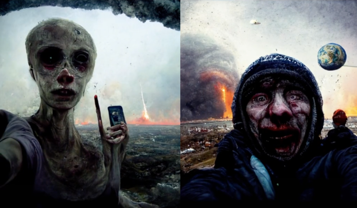 Sztuczna inteligencja wygenerowała obrazy pod tytułem "Ostatnie selfie na ziemi" i może chcesz je zobaczyć