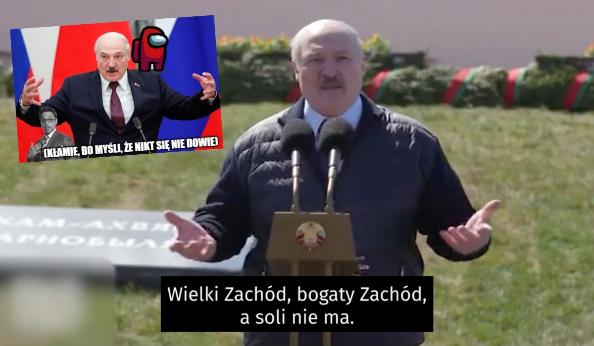 Łukaszenka rozwija swoją bajerkę i teraz opowiada, że Polacy przyjeżdżają kupować sól, bo "na zachodzie brakuje"
