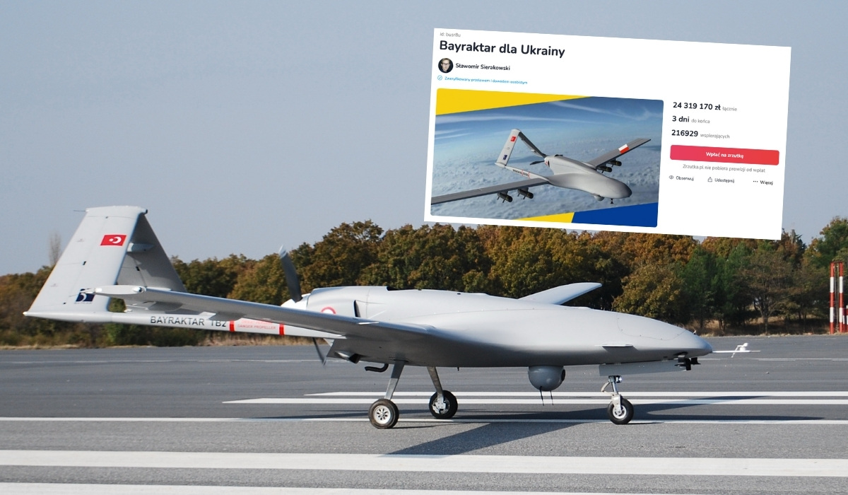Zbiórka na Bayraktara pójdzie w całości na cele humanitarne, bo Turcy postanowili dać drona za darmo
