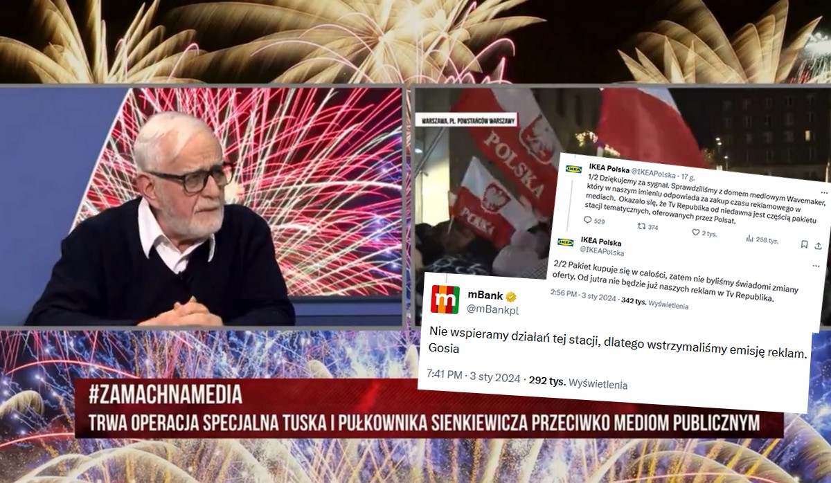 Po kolejnym skandalu w TV Republika mBank i IKEA wycofują stamtąd swoje reklamy