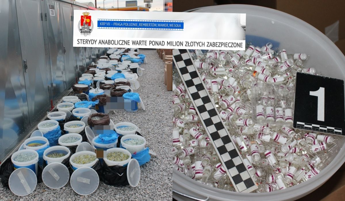 Warszawa: policja przejęła 112 wiader sterydów, więc na rynku karków może dojść do utraty masy