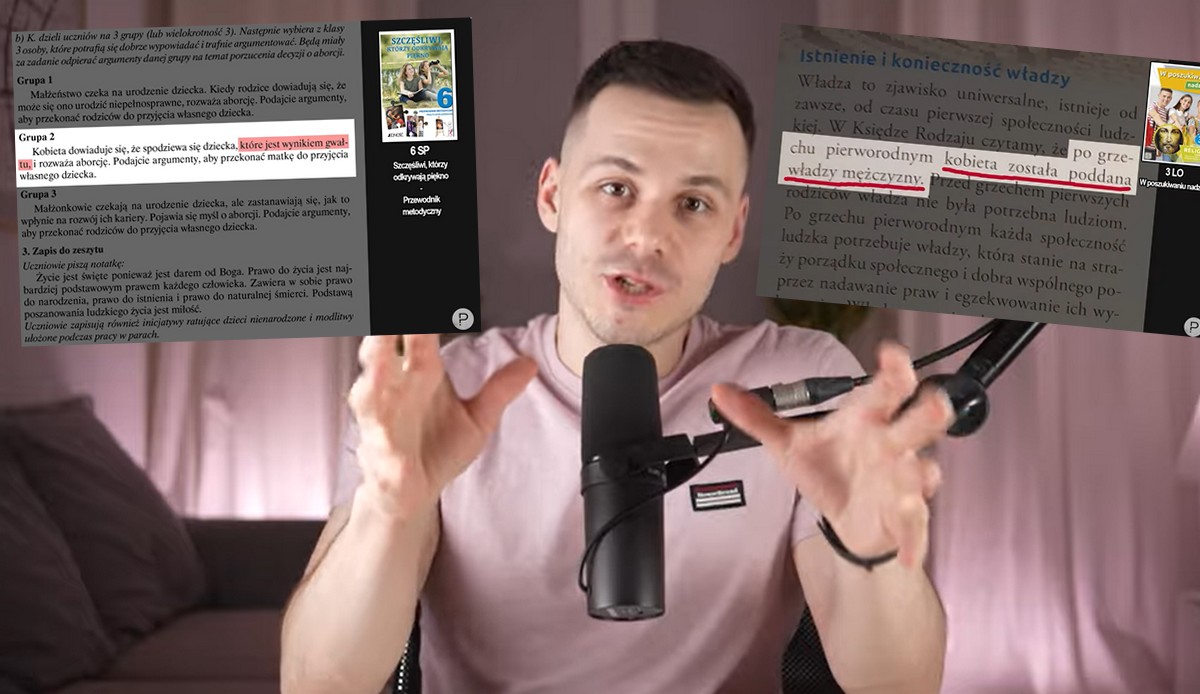 Dzieci miałyby ćwiczyć na religii przekonywanie do rezygnacji z ab*rcji - youtuber pokazał pomysły na lekcje