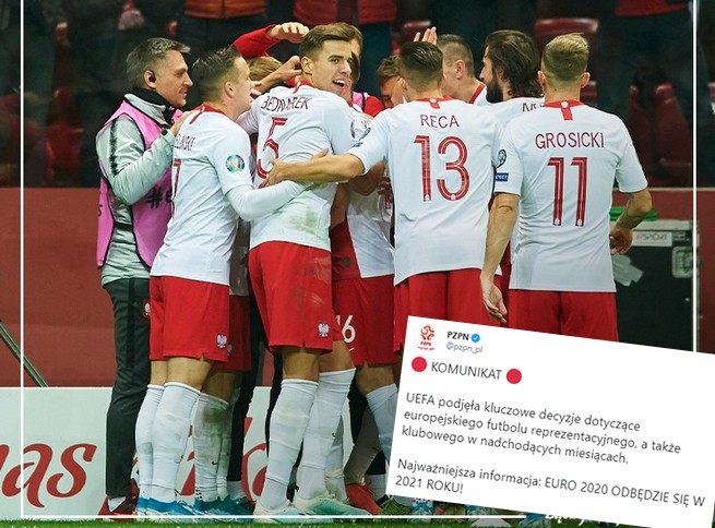 Euro 2020 przełożone na 2021, więc przynajmniej Polska nie odpadnie w tym roku