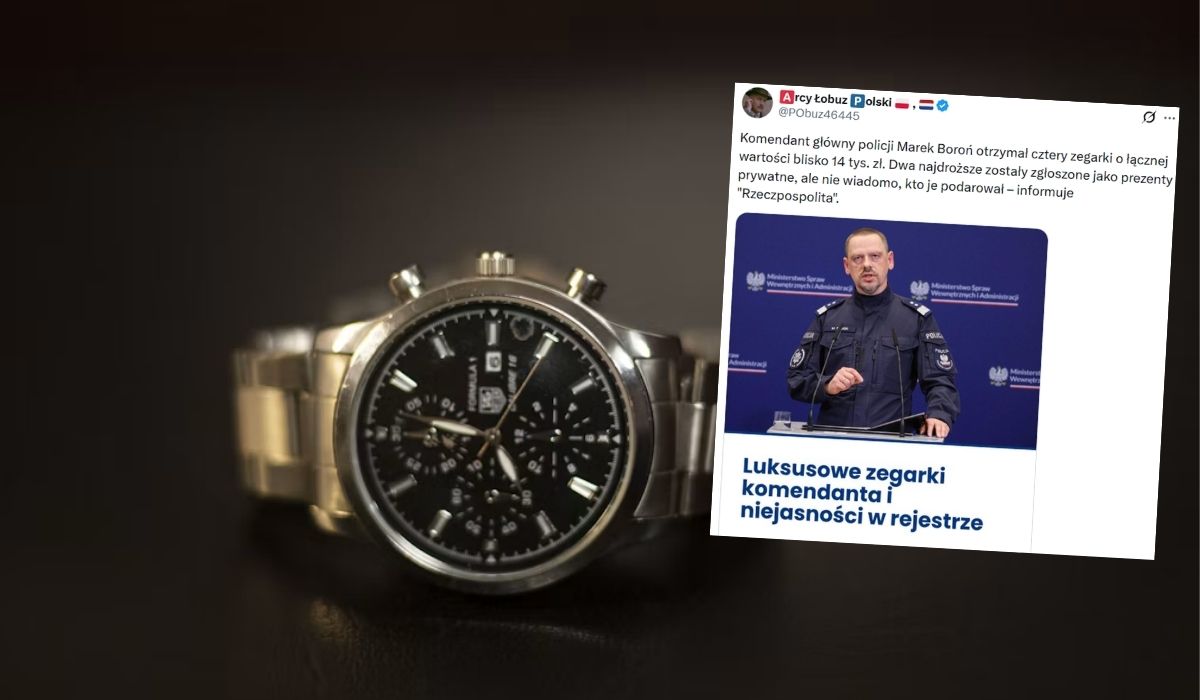 Komendant Główny Policji ma problem z drogimi zegarkami, podarowano mu już cztery