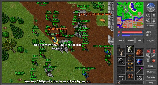 Polak po 16 latach grania w Tibię osiągnął 1500 poziom, trochę sukces, trochę porażka