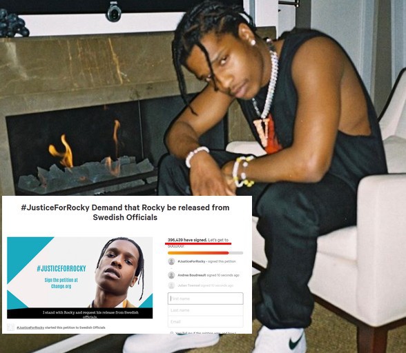 400 tysięcy podpisów pod petycją o zwolnienie A$AP Rocky‘ego z aresztu
