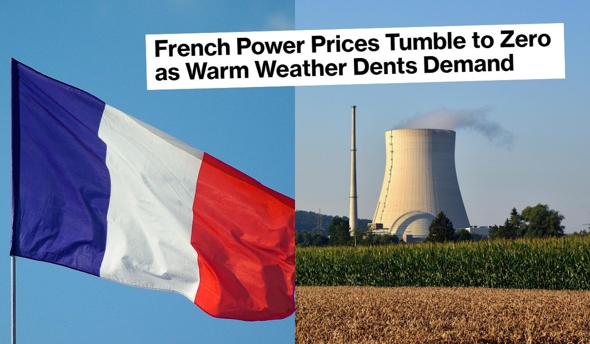 Francja dotarła chwilowo do momentu, w którym energia była darmowa