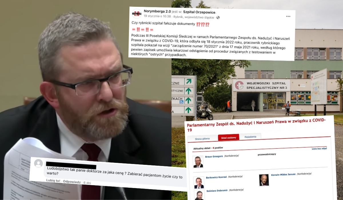 Rybnik: spotkanie Konfederacji skończyło się zmasowanym hejtem wobec medyków lokalnego szpitala