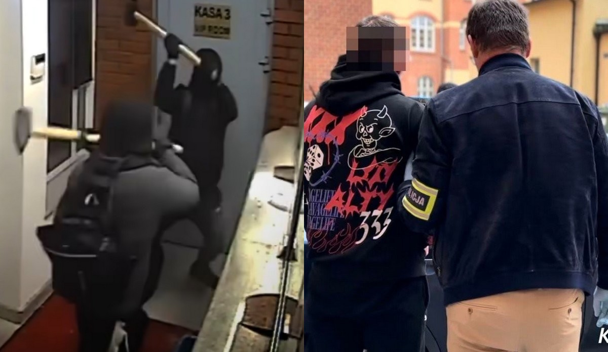 Szczecin: policja zatrzymała gagatków, którzy przy pomocy młotów chcieli obrabować kantor