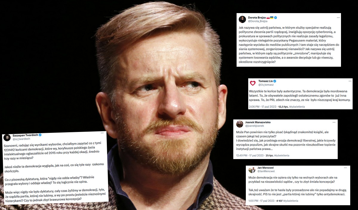Twardoch przekonuje, że demokracja nie była nigdy zagrożona, a ostrzegający, że PiS nie odda władzy okazali się histerykami