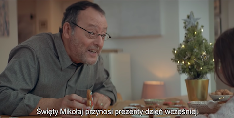 Jean Reno w spocie PFN opowiada o świętach w Polsce